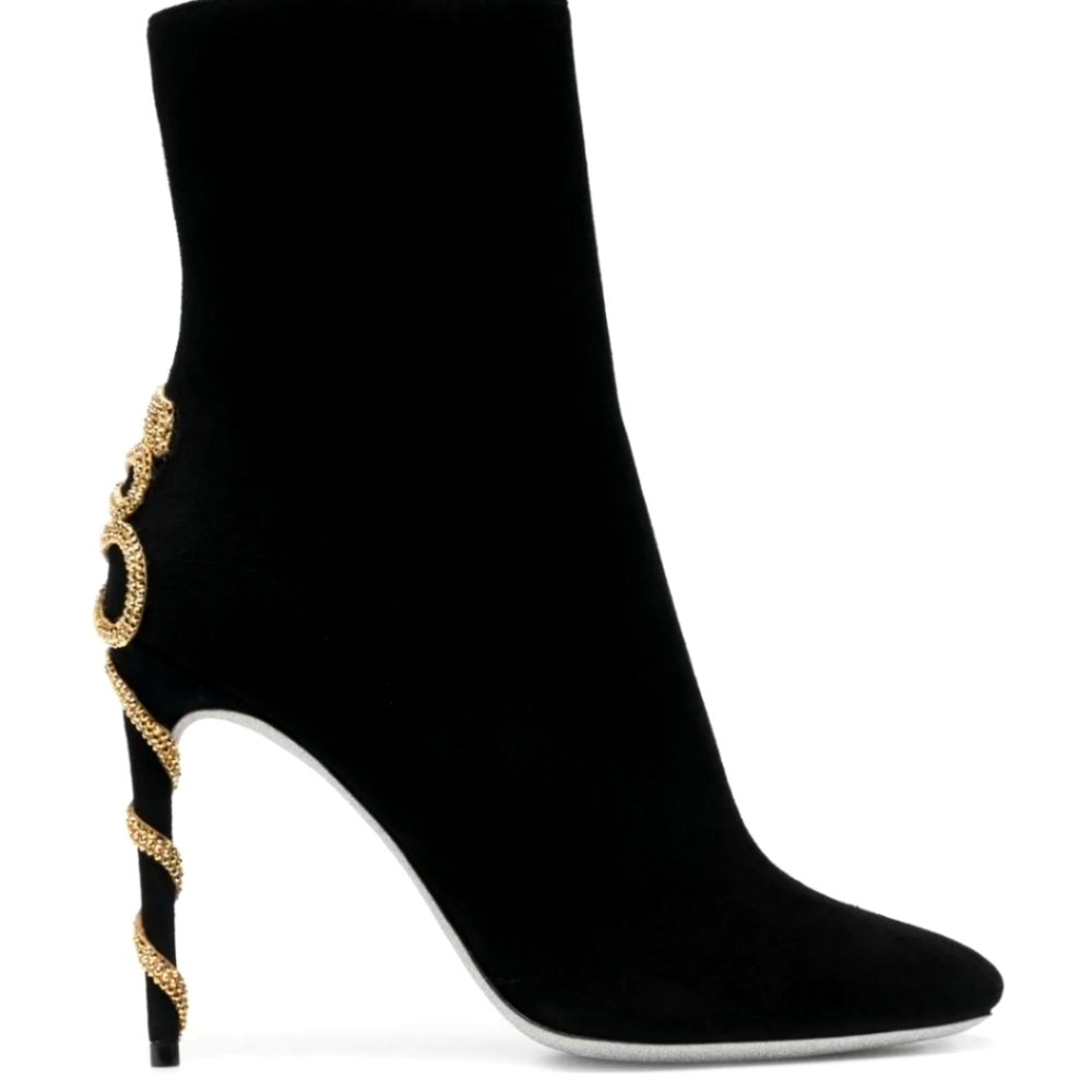 Renee caovilla snake embellished stilleto boots